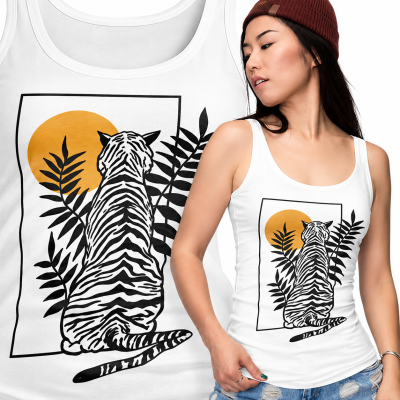 TANK TOP DAMSKI ZWIERZĘTA TIGRE MIRANDO